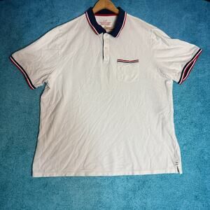 Vineyard Vines Edgartown Polo Shirt Men’s 2XL White Cotton Polyester